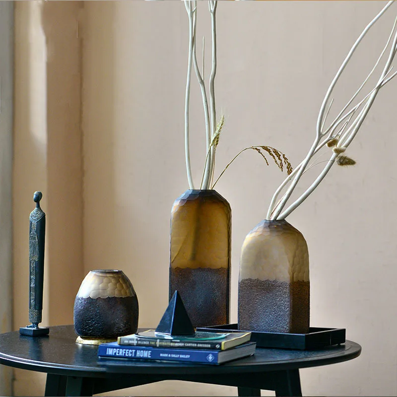 Simple Retro Glass Vase Set Manual Creativity Brown Nordic Office Decoration Vase Desktop Ornaments Jarrones Home Decor EK50HP
Simple Retro Glass Vase Set Manual Creativity Brown Nordic Office Decoration Vase Desktop Ornaments Jarrones Home Decor EK50HP