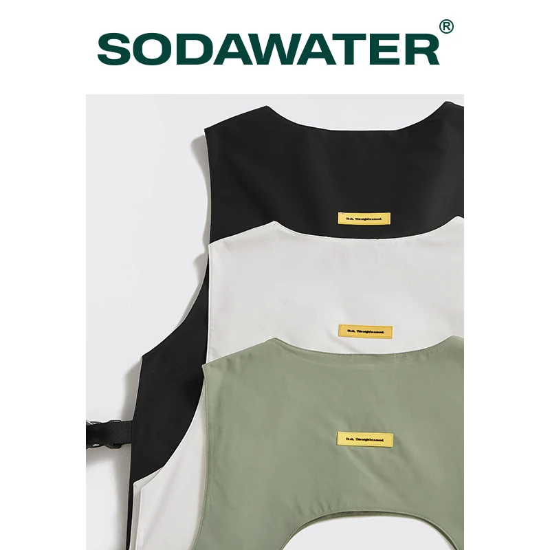 SODAWATER Harajuku Vest Men Japanese Streetwear Hip Hop Vest 2021 Fashion Men's Utility Vest Jacket In Solid Color Men 2404S21
SODAWATER Harajuku Vest Men Japanese Streetwear Hip Hop Vest 2021 Fashion Men's Utility Vest Jacket In Solid Color Men 2404S21