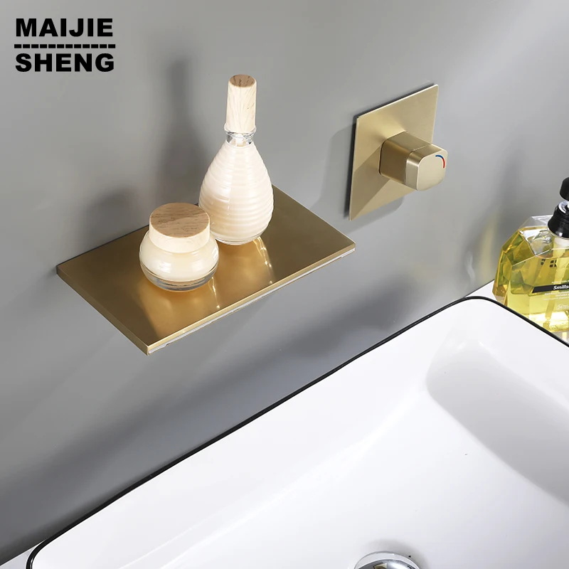 Bathroom Basin Faucet Brushed Golden Concealed Wall Mounted Faucet Tap Waterfall Single Handle Hot Cold Water Bath Mixer Tap
Bathroom Basin Faucet Brushed Golden Concealed Wall Mounted Faucet Tap Waterfall Single Handle Hot Cold Water Bath Mixer Tap