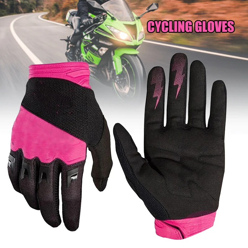 

Off Road Mountain Bike Gloves Full Finger Motocross Riding Cycling Gloves with Lightning Pattern ED889