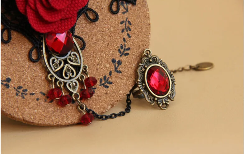Red Rose Vintage Metal Crystal Flower Bracelets Vine Lolita Temperament Lace Bracelet for Women Jewelry
Red Rose Vintage Metal Crystal Flower Bracelets Vine Lolita Temperament Lace Bracelet for Women Jewelry