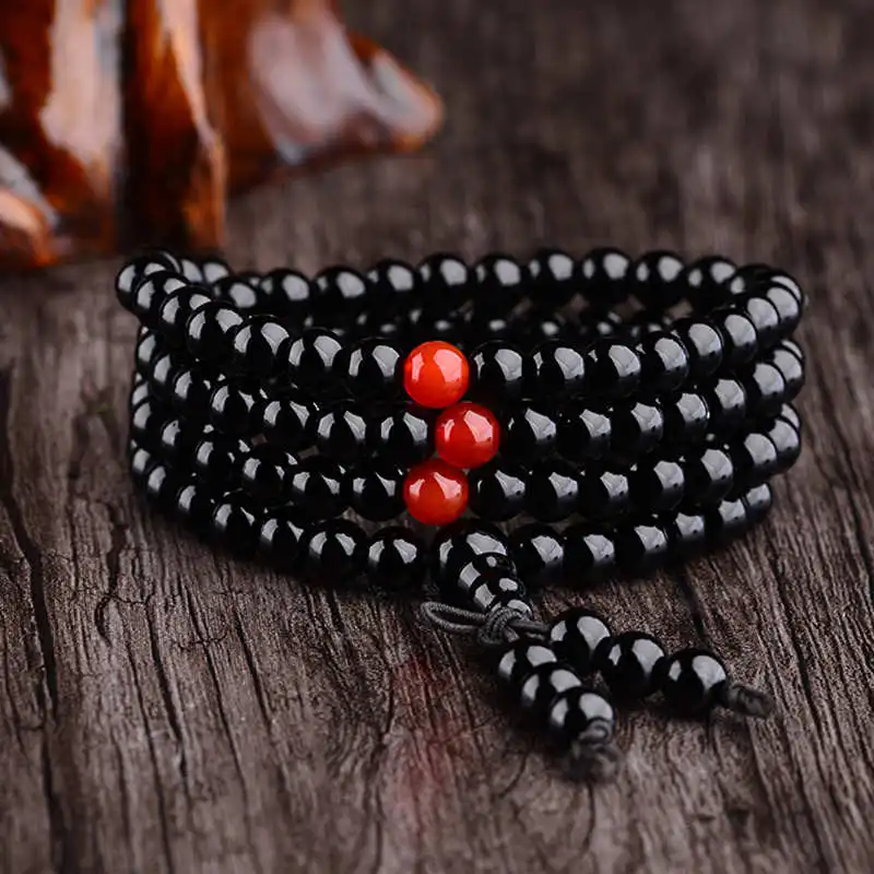BRO543 Natural Black Agates Bracelet for Girls Buddhist Meditation Prayer Beads Mala Free Shipping
BRO543 Natural Black Agates Bracelet for Girls Buddhist Meditation Prayer Beads Mala Free Shipping