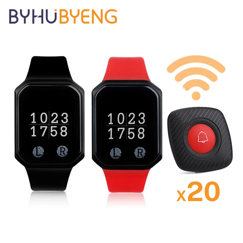Беспроводная система вызова официанта BYHUBYENG для ресторана расстояние 80 м