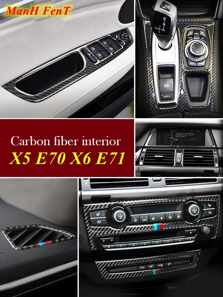 Для BMW X5 E70 X6 E71 аксессуары для интерьера из настоящего углеродного волокна автомобильное украшение 3D наклейка консоль переключения воздуха ...
Для BMW X5 E70 X6 E71 аксессуары для интерьера из настоящего углеродного волокна автомобильное украшение 3D наклейка консоль переключения воздуха ...