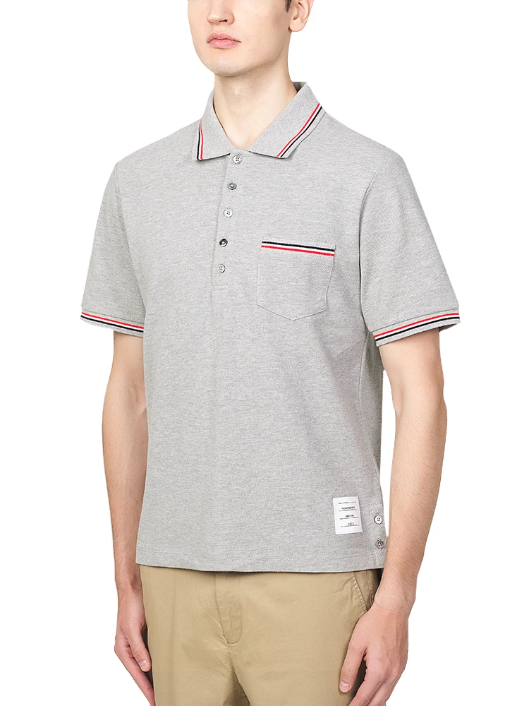 TB THOM 2021 Fashion Brand Polo Shirts Men Casual Solid Cotton Polo shirt Breathable Summer Short Sleeve High Quantity Clothing
TB THOM 2021 Fashion Brand Polo Shirts Men Casual Solid Cotton Polo shirt Breathable Summer Short Sleeve High Quantity Clothing