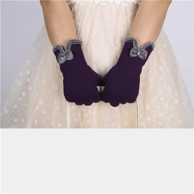 

GAOKE модные милые банты для женщин сенсорный экран зимние теплые уличные спортивные перчатки подарок 5 цветов