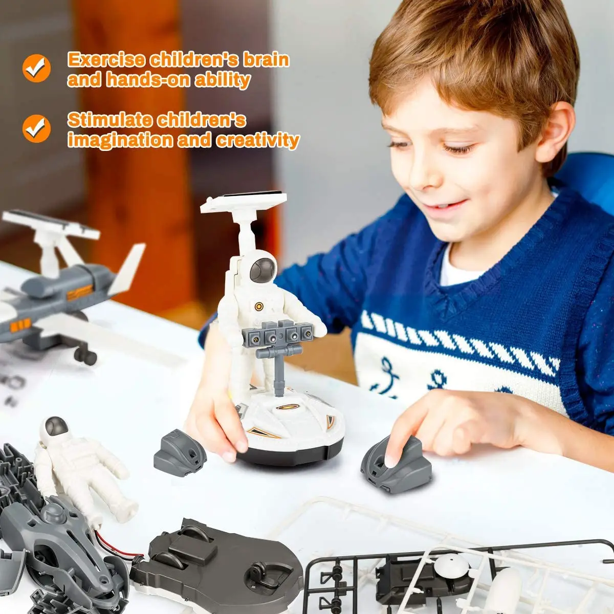 STEM 4-in-1 Education Solar Robot Toys, Space Exploration Kit DIY Building Solar Robotics Kit Gifts for kids Aged 8-10+
STEM 4-in-1 Education Solar Robot Toys, Space Exploration Kit DIY Building Solar Robotics Kit Gifts for kids Aged 8-10+