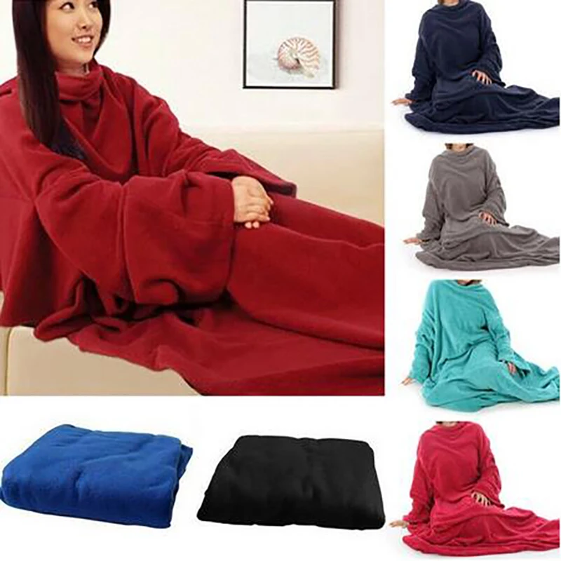Women Men Warm Soft Coral Fleece Cuddle Snuggle Blanket with sleeves family winter warm wool blanket robe shawl with sleeves 
Women Men Warm Soft Coral Fleece Cuddle Snuggle Blanket with sleeves family winter warm wool blanket robe shawl with sleeves