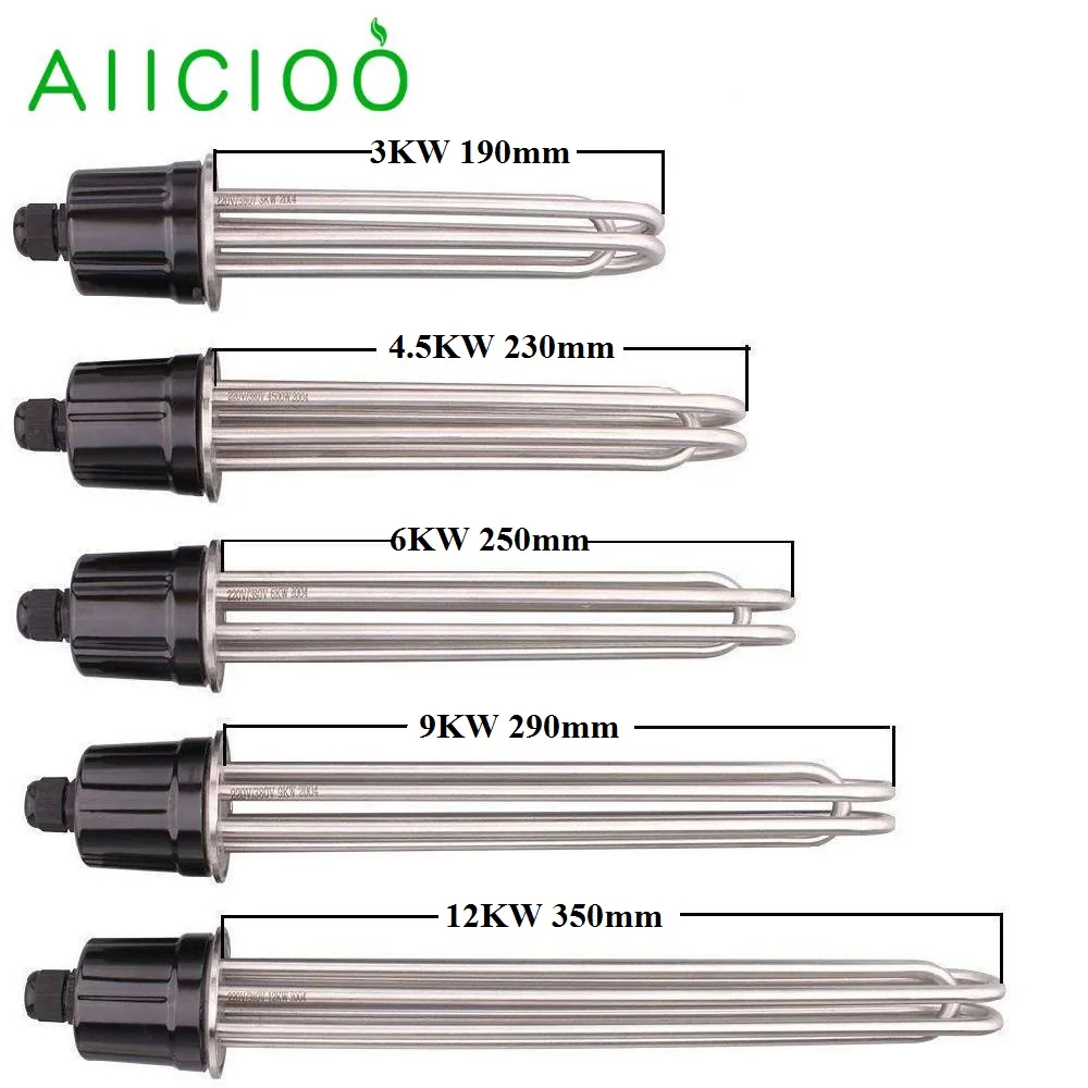 AIICIOO 2 "Tri Зажим нагревательный элемент 220v тэн для самогоноварения SUS304 64 мм
