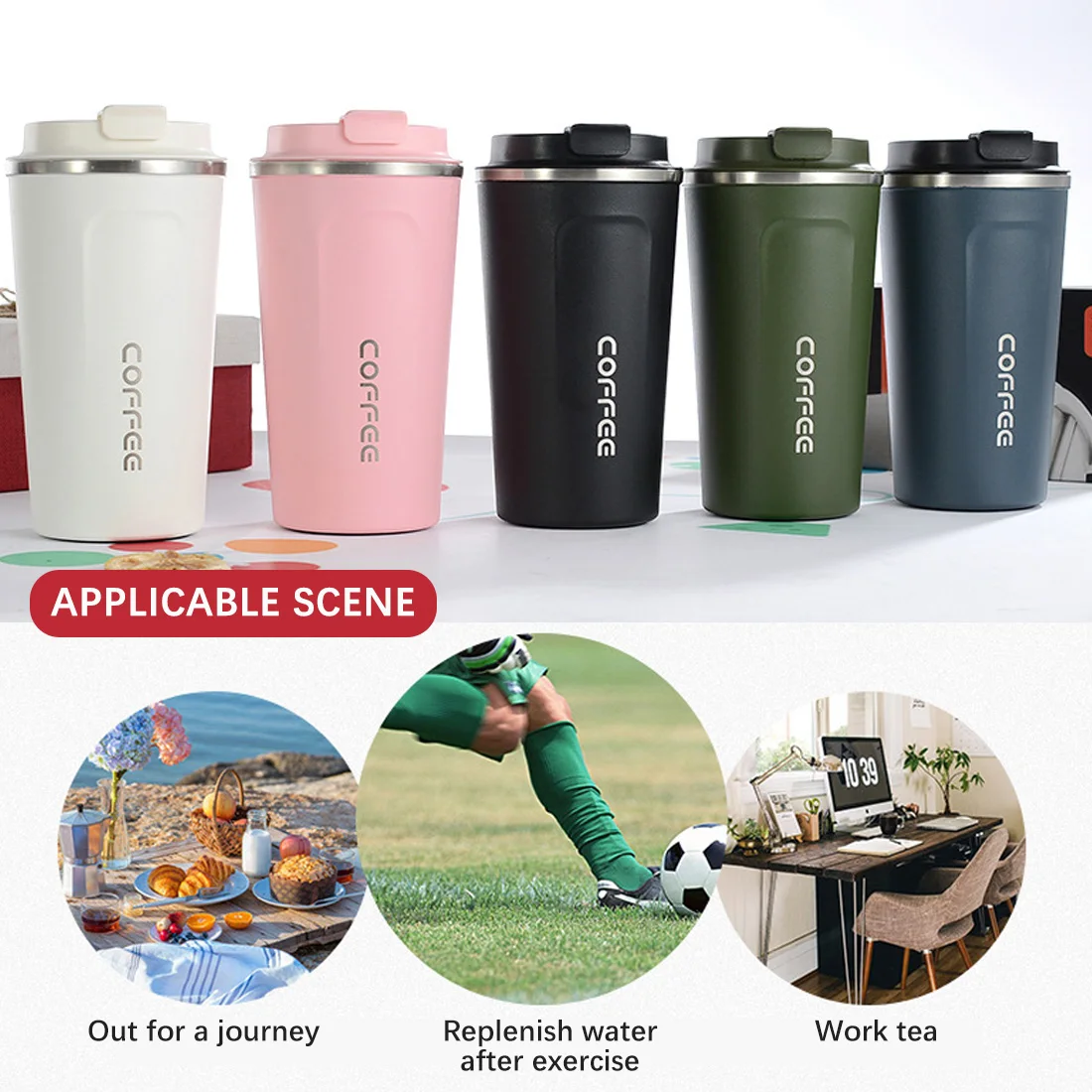 Double Thickened Stainless Steel Coffee Mug Large Car Thermos Travel Mug Thermo Cup Thermosmug For Gifts 510 / 380ML
Double Thickened Stainless Steel Coffee Mug Large Car Thermos Travel Mug Thermo Cup Thermosmug For Gifts 510 / 380ML