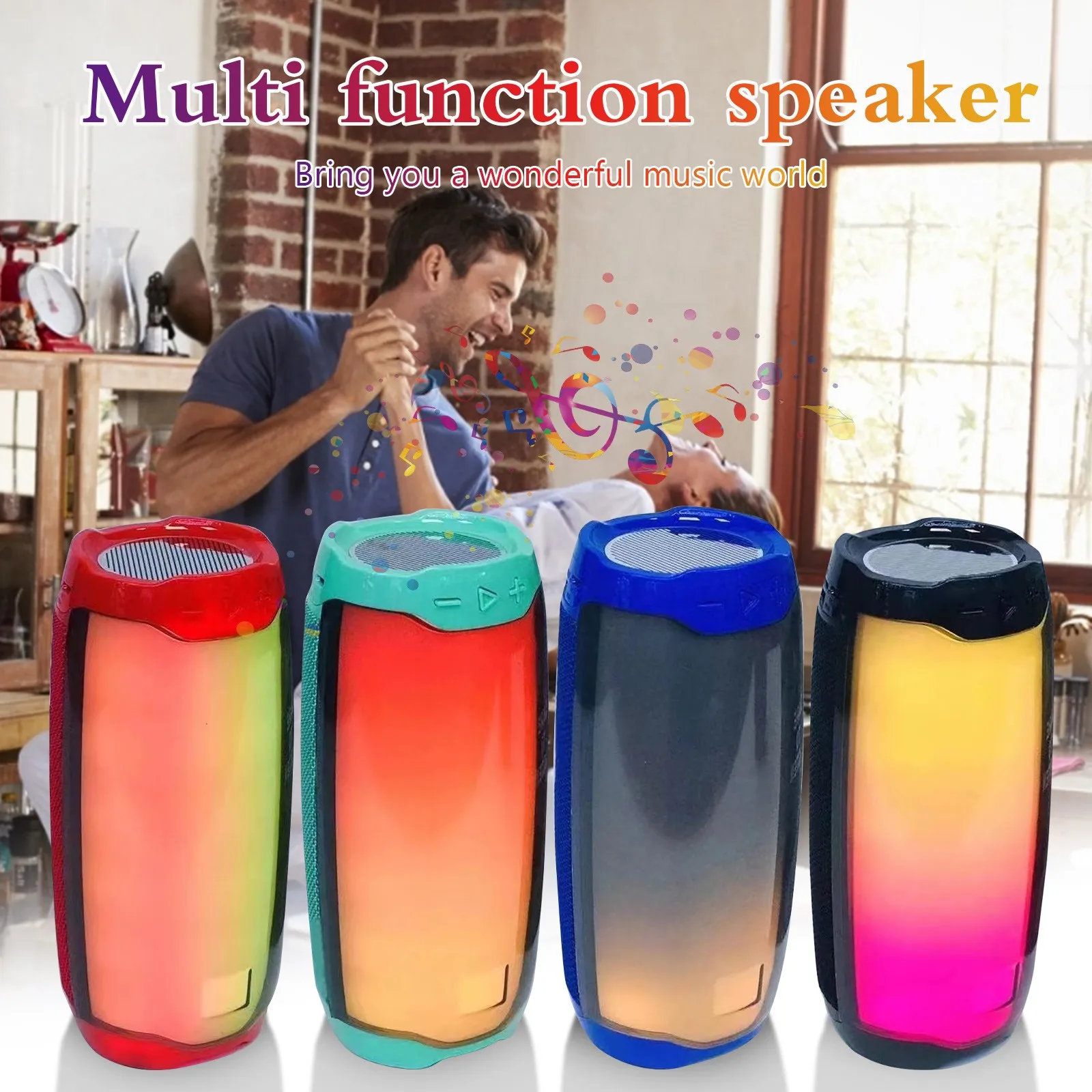 Music Pulsation 4 Dazzling Light Effect Portable Bass Wireless Bluetooth Speaker Ipx5 Waterproof For Mp3 Dvd Player Computer Tv
Music Pulsation 4 Dazzling Light Effect Portable Bass Wireless Bluetooth Speaker Ipx5 Waterproof For Mp3 Dvd Player Computer Tv