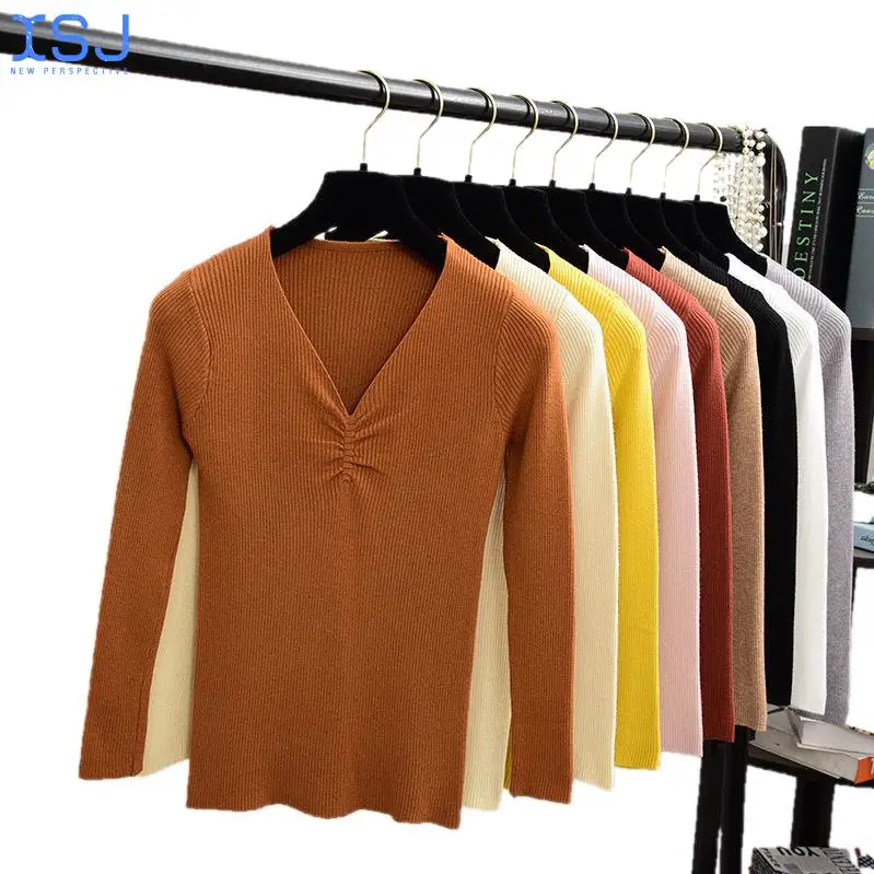 Women sweater Knitted V-Neck spring Autumn Basic Multi-color Solid long sleeve Slim Sexy Knitted Pullovers sweater cheap
Women sweater Knitted V-Neck spring Autumn Basic Multi-color Solid long sleeve Slim Sexy Knitted Pullovers sweater cheap