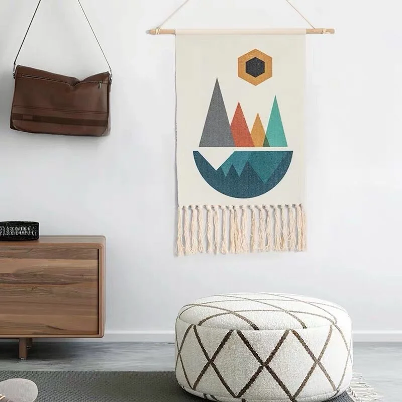 Home Decor Macrame Wall Hanging Tapestry Cotton Tassel Handmade Woven Bohemian geometric canvas Art background cloth tapestry
Home Decor Macrame Wall Hanging Tapestry Cotton Tassel Handmade Woven Bohemian geometric canvas Art background cloth tapestry