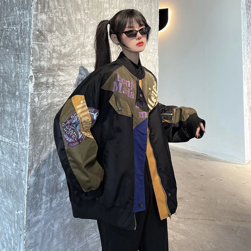 HARAJPOO Woman Jacket 2021 New Spring Korean Style Ins Harajuku Hong Kong Wind Stitching Loose Female Baseball Uniform Coat Tide
HARAJPOO Woman Jacket 2021 New Spring Korean Style Ins Harajuku Hong Kong Wind Stitching Loose Female Baseball Uniform Coat Tide