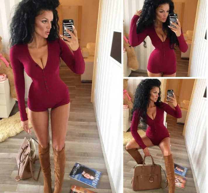 Winter Knitted BodyCon Jumpsuit Bodysuit Long Sleeve for Women Sexy Warm Strip V Neck Cotton ouc080
Winter Knitted BodyCon Jumpsuit Bodysuit Long Sleeve for Women Sexy Warm Strip V Neck Cotton ouc080