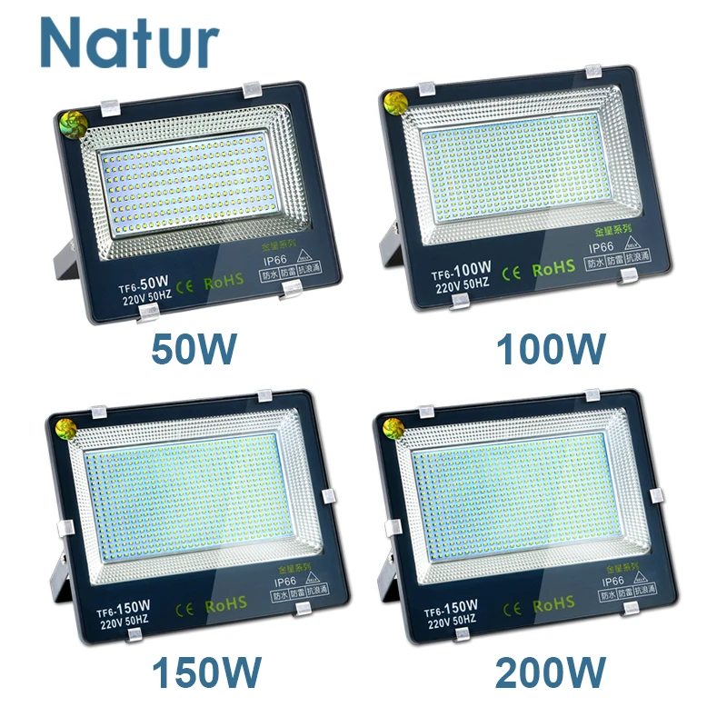 Светодиодный прожектор 50W100W150W 200W водонепроницаемый Ip65 уличный AC220V светодиодный