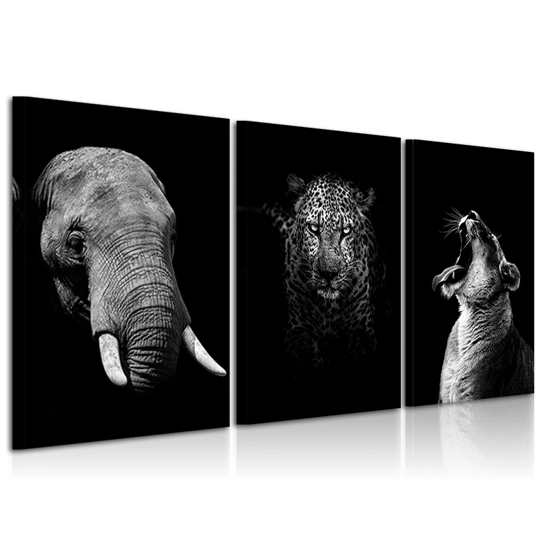 Animals Wall Art Set of 3 Prints Framed Wall Poster Jungle Elephant Leopard Lion Canvas Painting Ready To Hang Home Art Picture
Animals Wall Art Set of 3 Prints Framed Wall Poster Jungle Elephant Leopard Lion Canvas Painting Ready To Hang Home Art Picture