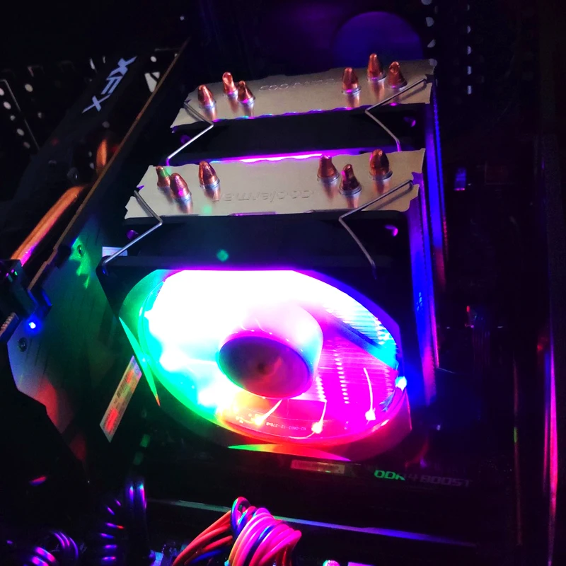 Кулер SNOWMAN для ЦП с 6 тепловыми трубками 4 Pin PWM RGB ПК тихий Intel LGA 1700 2011 1200 1150 1151 X79 X99 E5