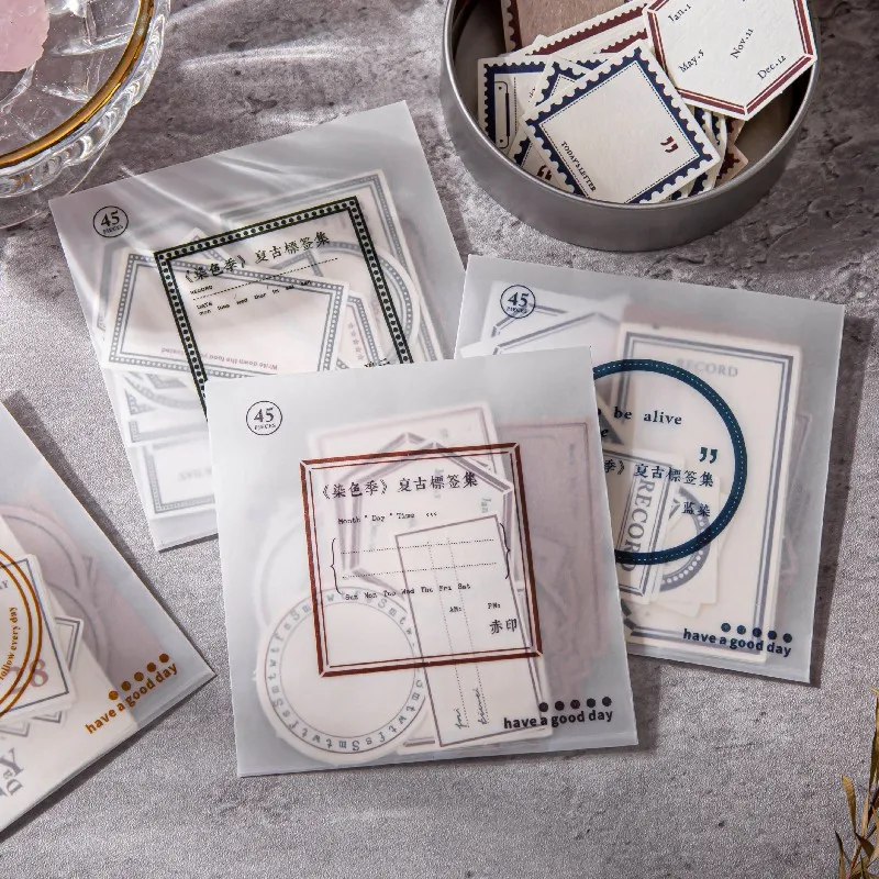 45pcs/pack Vintage Decorative labels material Paper Collage Diy journalin Album Scrapbooking Planner supplies art marker
45pcs/pack Vintage Decorative labels material Paper Collage Diy journalin Album Scrapbooking Planner supplies art marker