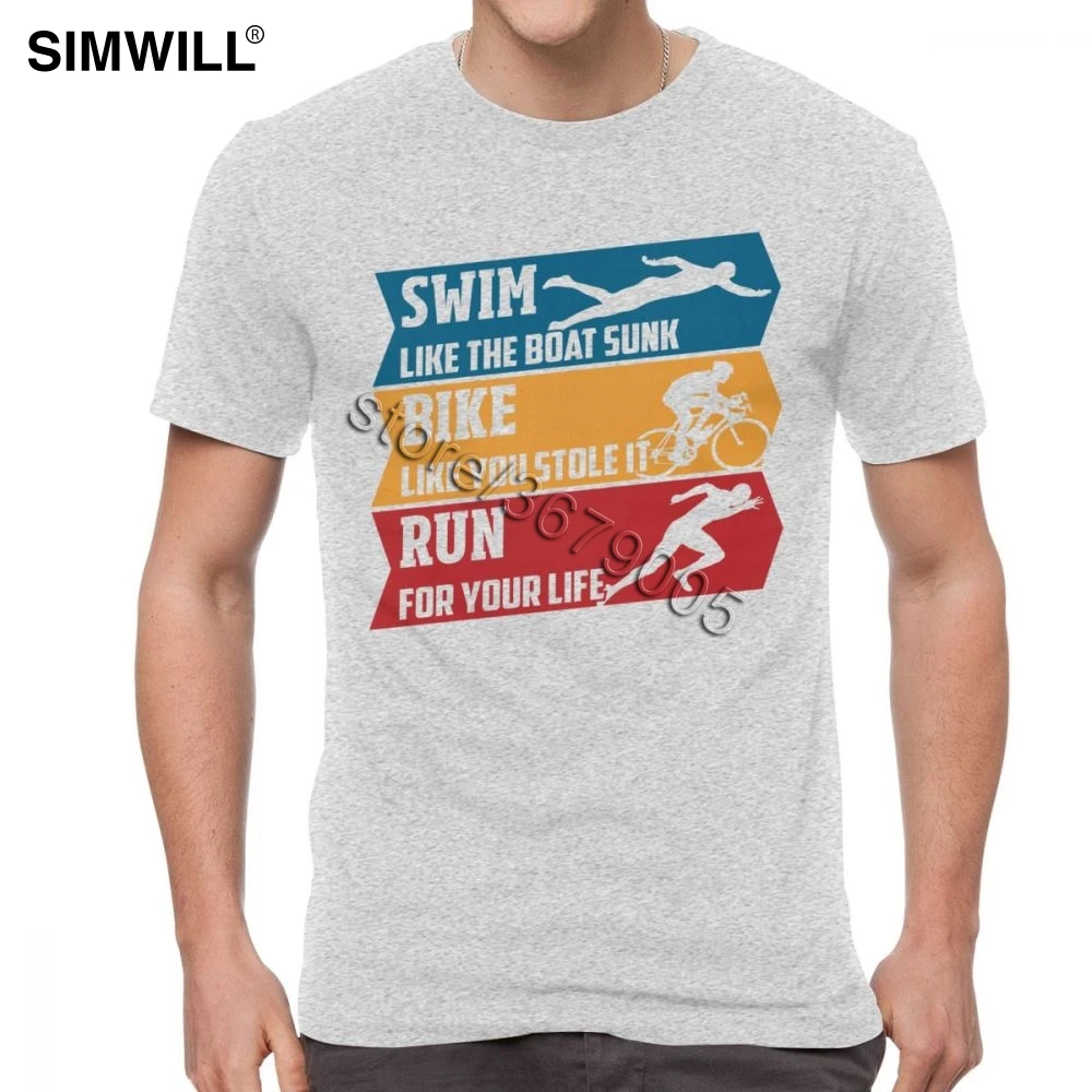 Men Swim Bike Run Shirts Cool Tees Short Sleeves 100% Cotton Printed Bicycle Tshirt Round Neck Trend T-shirt Merchandise
Men Swim Bike Run Shirts Cool Tees Short Sleeves 100% Cotton Printed Bicycle Tshirt Round Neck Trend T-shirt Merchandise