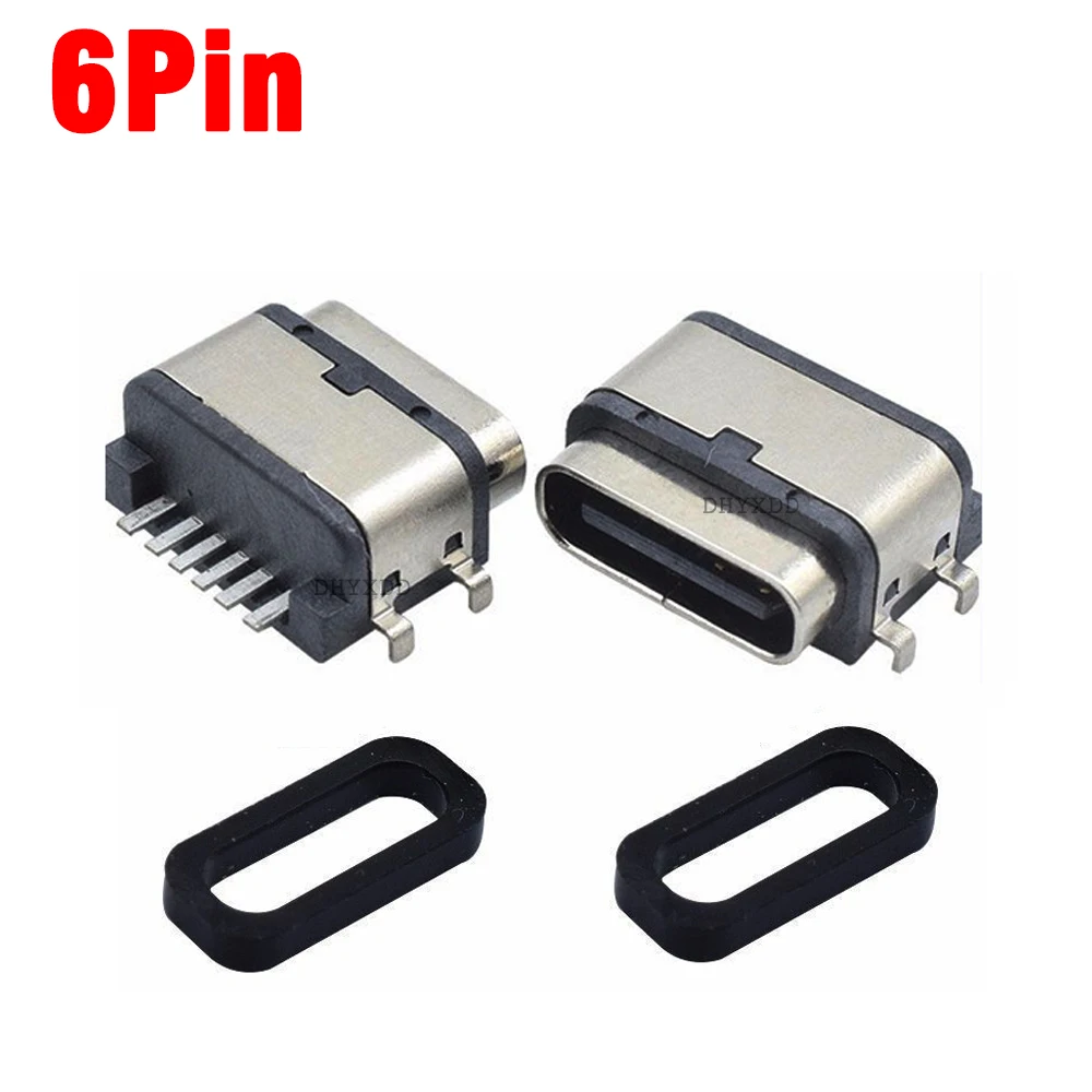 50Pcs USB 3.1 Type-C 6Pin Female Socket SMD DIP Connector For DIY PCB Design High Current Fast Charging IPX7
50Pcs USB 3.1 Type-C 6Pin Female Socket SMD DIP Connector For DIY PCB Design High Current Fast Charging IPX7