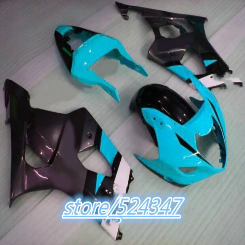 Free Custom Fairing kits for Suzuki GSXR 1000 K3 K4GSXR1000 2003 2004 sport fairings kit 03 04 sky blue black bodywork