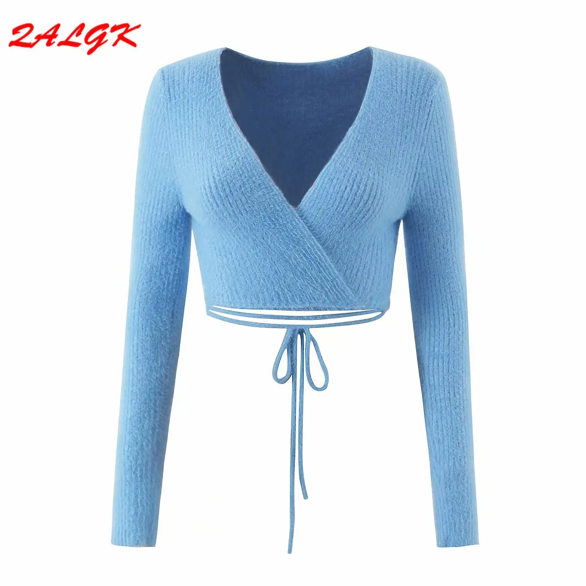 Women's Sweater Knitwear 2021 Autumn and Winter New Style European and American Solid Color V-neck Cross Crop Top Slim Clothes
Women's Sweater Knitwear 2021 Autumn and Winter New Style European and American Solid Color V-neck Cross Crop Top Slim Clothes