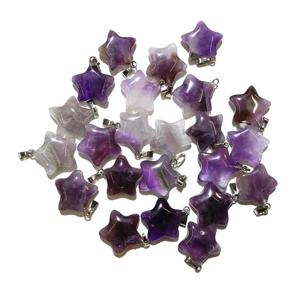 3pcs Natural Amethysts Stone Pendant Pentagram Necklace Charms Pendant For Jewelry Making DIY Necklace Bracelet Size 20mm
3pcs Natural Amethysts Stone Pendant Pentagram Necklace Charms Pendant For Jewelry Making DIY Necklace Bracelet Size 20mm