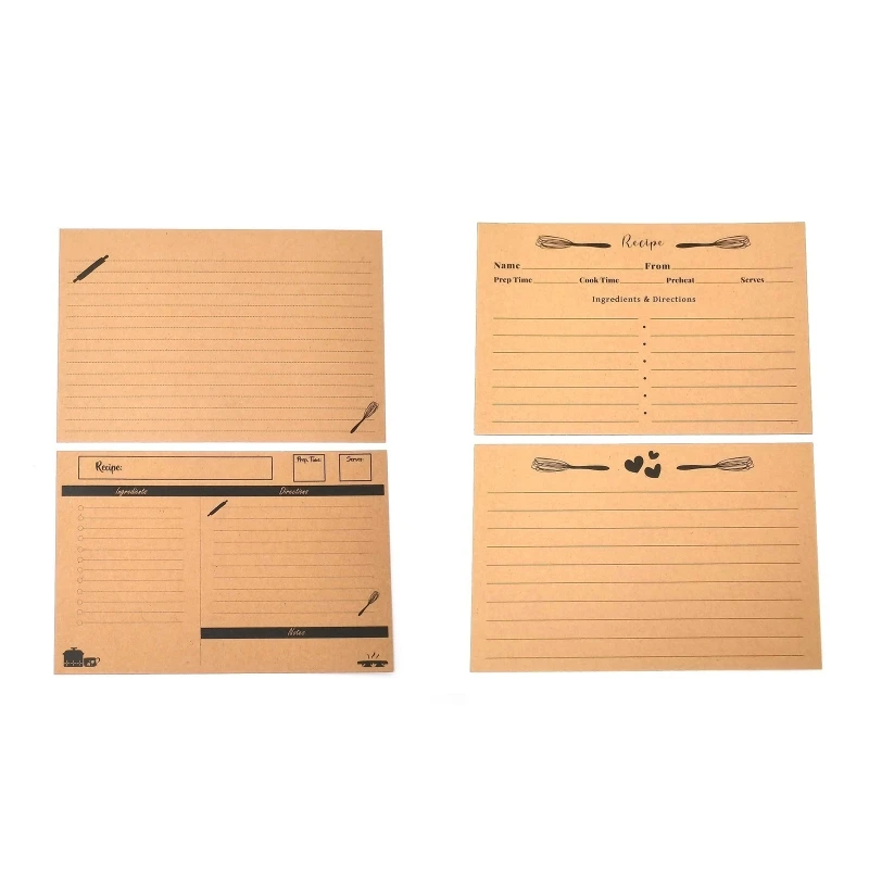 B36C 10 Sheets Blank Recipe Cards Kraft Recipe Paper Kit 6''x4'' Dual-side Lined Writable Printable for Bridal Shower Wedding
B36C 10 Sheets Blank Recipe Cards Kraft Recipe Paper Kit 6''x4'' Dual-side Lined Writable Printable for Bridal Shower Wedding