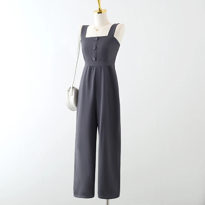 Lauri Laki Solid Sleeveless Camisole Jumpsuit Elegant Wide Leg Straight Pants Plus Size Office Lady Vintage Overalls Pants
Lauri Laki Solid Sleeveless Camisole Jumpsuit Elegant Wide Leg Straight Pants Plus Size Office Lady Vintage Overalls Pants