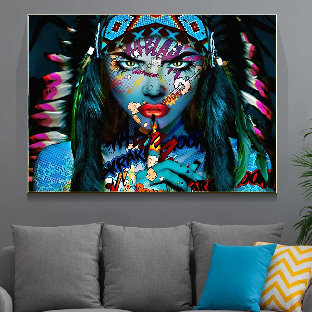 Colourful Feather Girl Canvas Painting Home Bedroom Decor Poster and Prints Trend Wall Art Print Living Room Decoration Cuadros
Colourful Feather Girl Canvas Painting Home Bedroom Decor Poster and Prints Trend Wall Art Print Living Room Decoration Cuadros