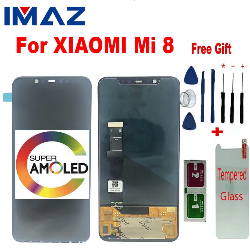 IMAZ 100% протестированный оригинальный Super AMOLED для 6 21 "Xiaomi Mi 8 ЖК-дисплей с