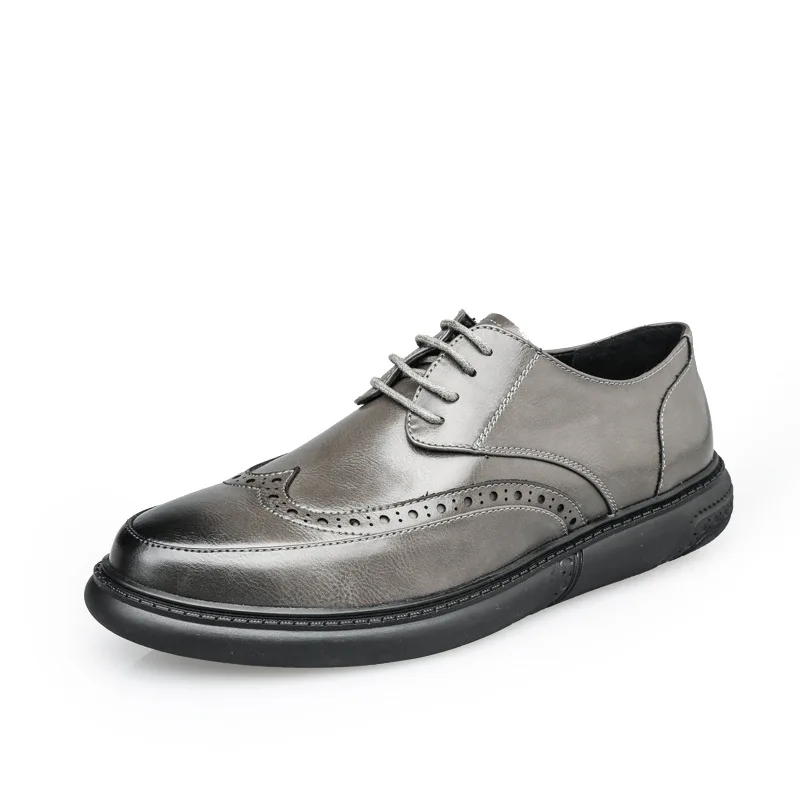 

Plus Size 38-48 Men Brogue Fashion Oxford Dress Shoes Male Well-dressed Gentleman Handcrafted Footwear for Modern Men