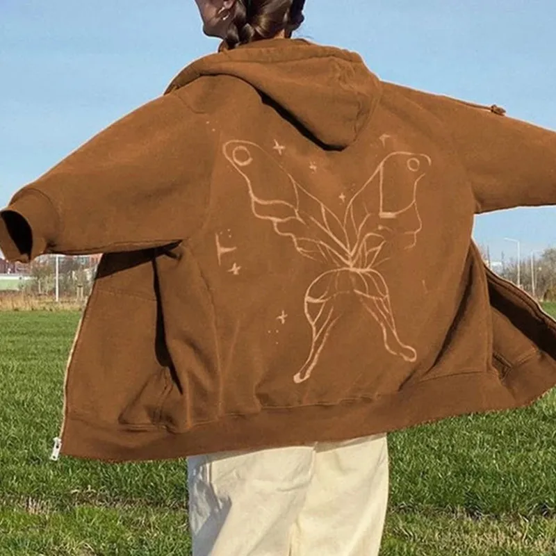 Winter Women's Jacket High Street Back Print Zip Vintage Coats Oversized Hoodie Kawaii Sweatshirts Grunge Y2k Clothes
Winter Women's Jacket High Street Back Print Zip Vintage Coats Oversized Hoodie Kawaii Sweatshirts Grunge Y2k Clothes