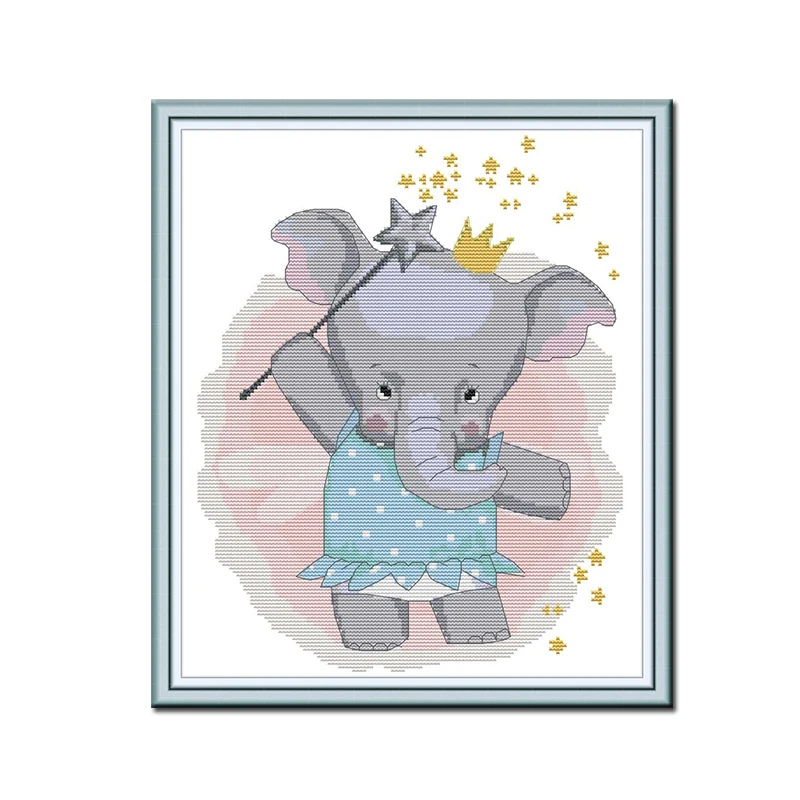 Joy Sunday Elephant Cartoon Animal Pattern Cross Stitch Kit 14CT11CT Printed On Canvas Embroidery Handmade Needlework Gifts Sets
Joy Sunday Elephant Cartoon Animal Pattern Cross Stitch Kit 14CT11CT Printed On Canvas Embroidery Handmade Needlework Gifts Sets
