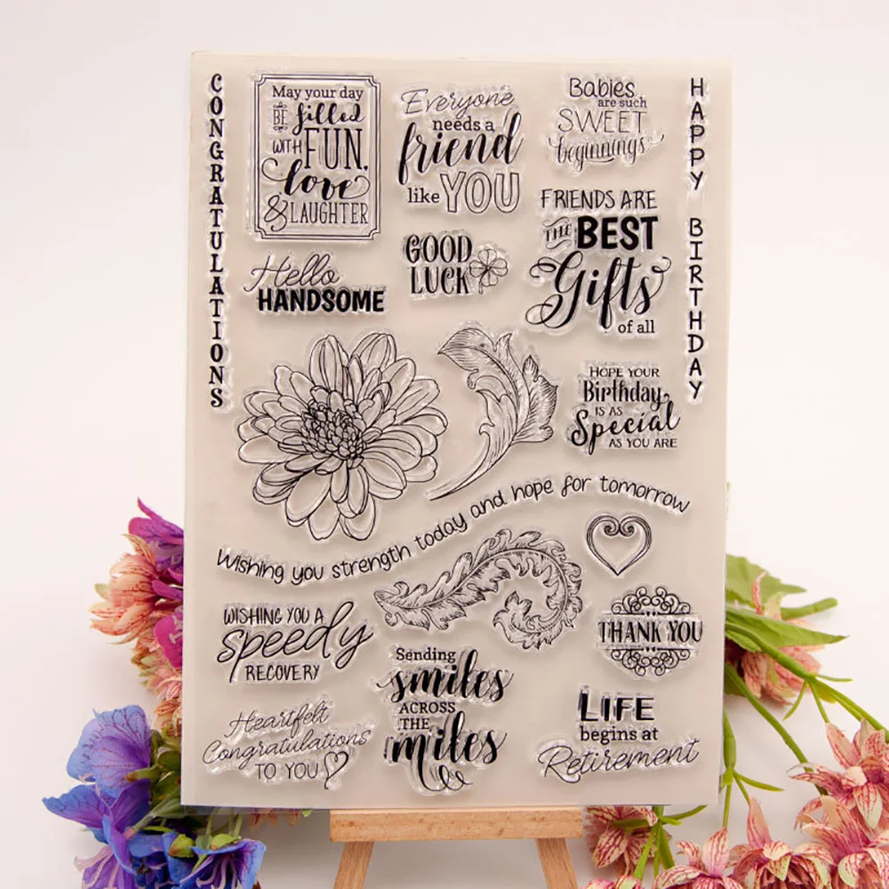 Flower Transparent Silicone Stamp for Scrapbooking Card Paper Craft Silicon Rubber Roller Transparent Stamps
Flower Transparent Silicone Stamp for Scrapbooking Card Paper Craft Silicon Rubber Roller Transparent Stamps