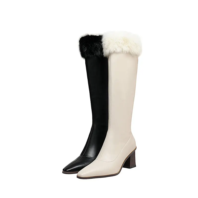 QUTAA 2021 Zipper Winter Knee High Boots Cow Leather PU Ladies Shoes Plush Square High Heel Women Short Boots Size 34-39
QUTAA 2021 Zipper Winter Knee High Boots Cow Leather PU Ladies Shoes Plush Square High Heel Women Short Boots Size 34-39