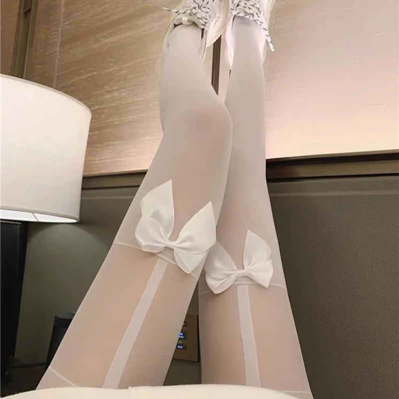 Ladies Sexy Bowknot Thigh High Tube Bottoming Socks Sexy Stockings Thin Pantyhose Black and White Summer Thin Cute Flesh Light
Ladies Sexy Bowknot Thigh High Tube Bottoming Socks Sexy Stockings Thin Pantyhose Black and White Summer Thin Cute Flesh Light