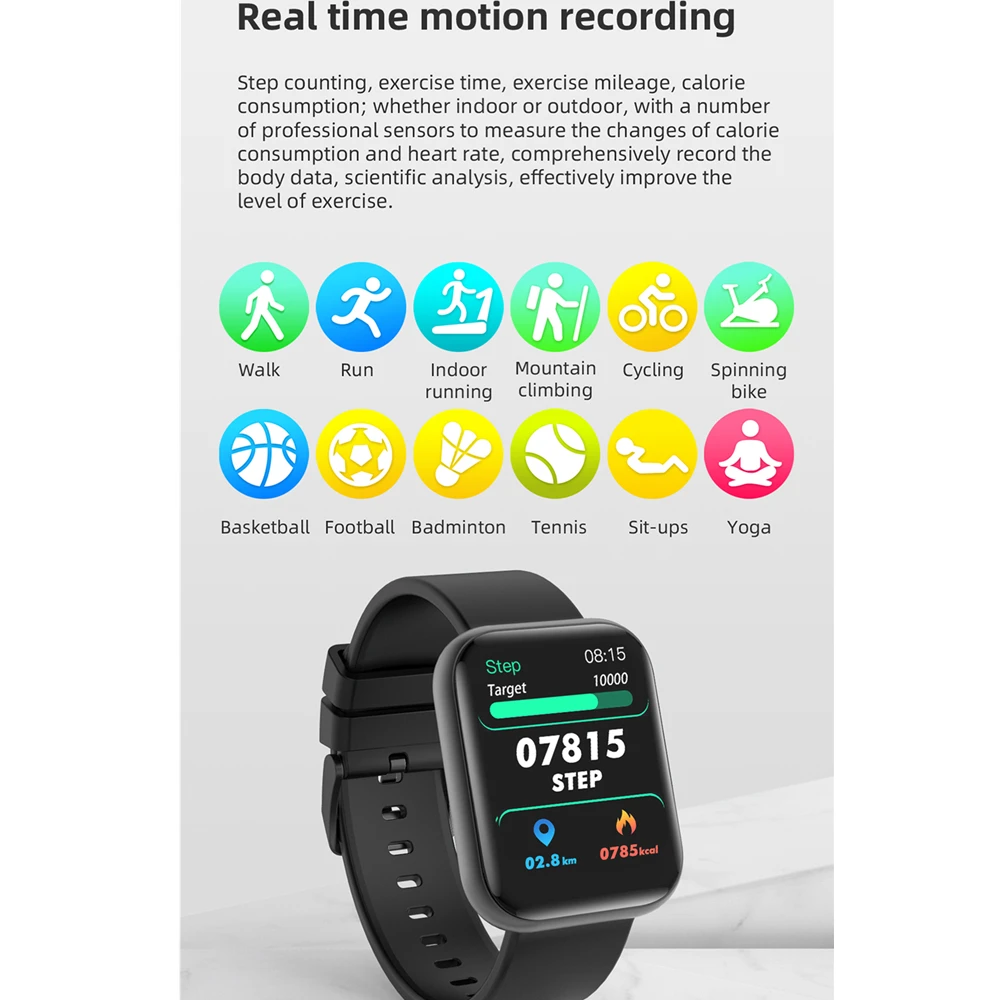 Women Smart Watch P85 IP68 waterproof Customizable dial Mutli-sport Modes Heart rate Message Reminder Men Smartwatch For iPhone 
Women Smart Watch P85 IP68 waterproof Customizable dial Mutli-sport Modes Heart rate Message Reminder Men Smartwatch For iPhone