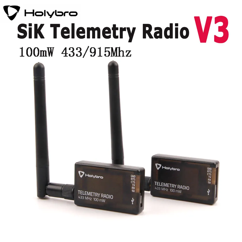 HolyBro SiK Telemetry Radio V3 100mW 433MHZ /915MHZ for APM Pixhawk Radiolink MINI PIX RC Drone Flight Controller
HolyBro SiK Telemetry Radio V3 100mW 433MHZ /915MHZ for APM Pixhawk Radiolink MINI PIX RC Drone Flight Controller