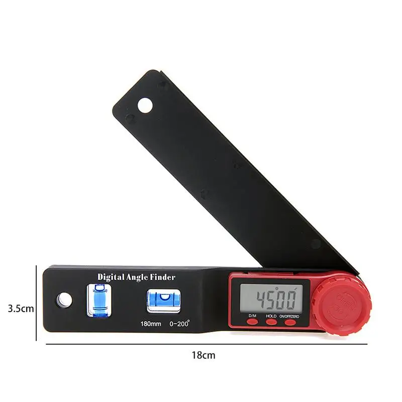 2 In 1 Digital Meter Angle 180MM Inclinometer Angle Digital Ruler Protractor Electronic Angle Finder Measuring Tool
