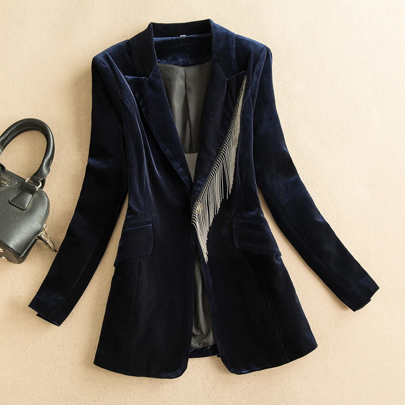 Gold velvet jacket women spring and autumn fashion suit jacket coats ladies tops women blazer office business
Gold velvet jacket women spring and autumn fashion suit jacket coats ladies tops women blazer office business