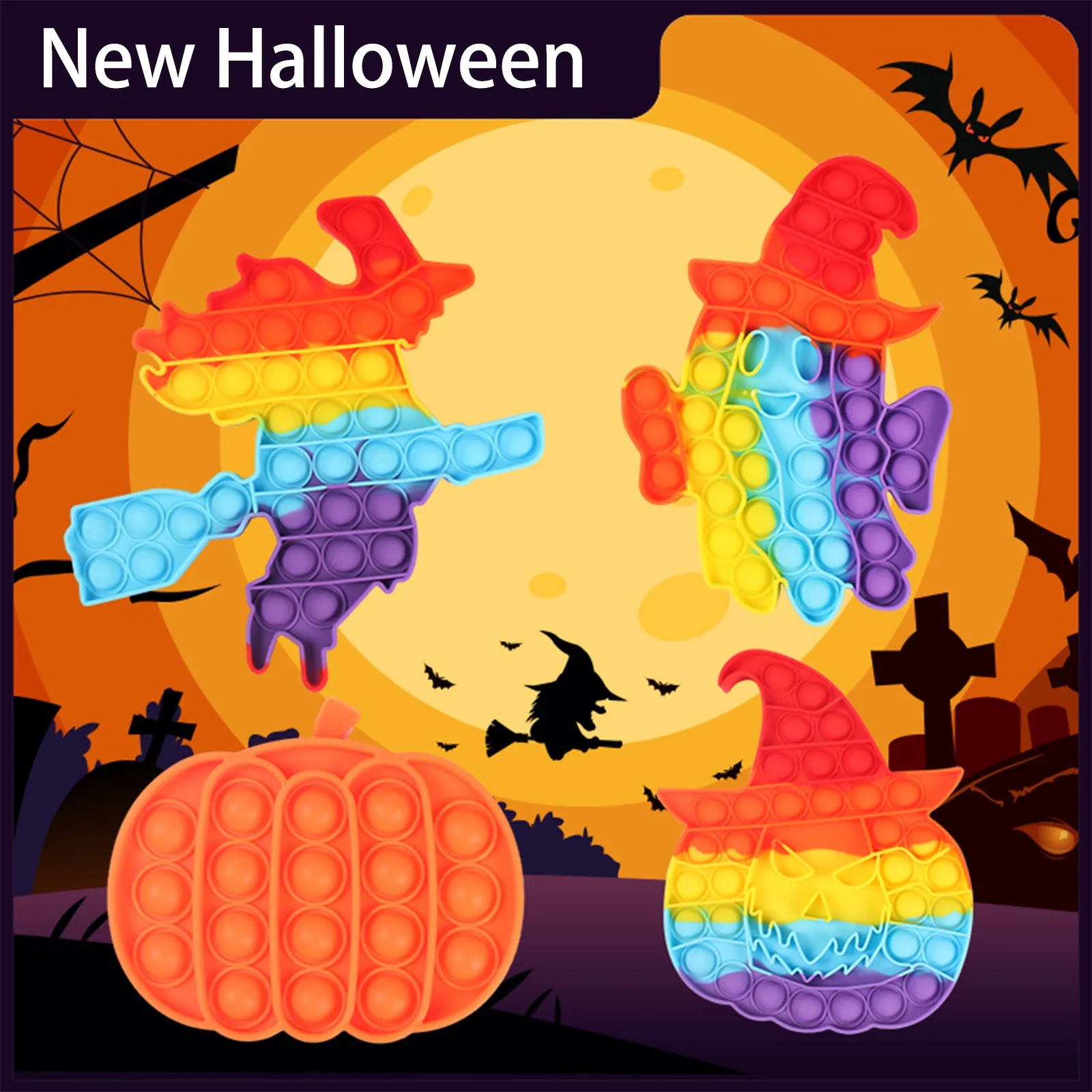 Halloween Silicone Sensory Decompression Desktop Puzzle Decompression Toy Simpl Dimmer Antistress Free Shipping For Adults Kids
Halloween Silicone Sensory Decompression Desktop Puzzle Decompression Toy Simpl Dimmer Antistress Free Shipping For Adults Kids