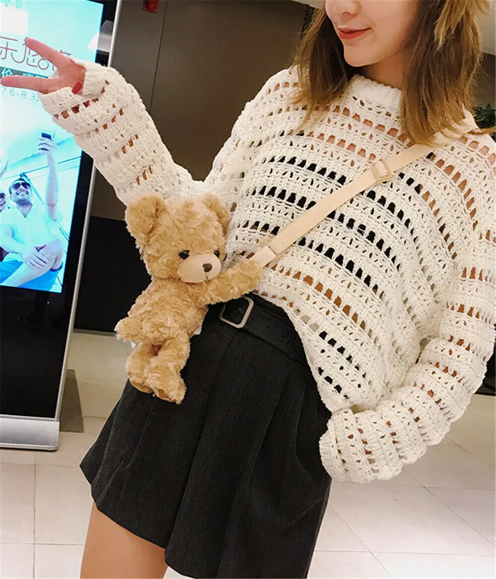 2019 Fashion Messenger Bag Kawaii Cute Smile Bear Soft Plush Doll Lolita Handbag Funny Small Travel Tote Shoulder Bag Wholesale
2019 Fashion Messenger Bag Kawaii Cute Smile Bear Soft Plush Doll Lolita Handbag Funny Small Travel Tote Shoulder Bag Wholesale