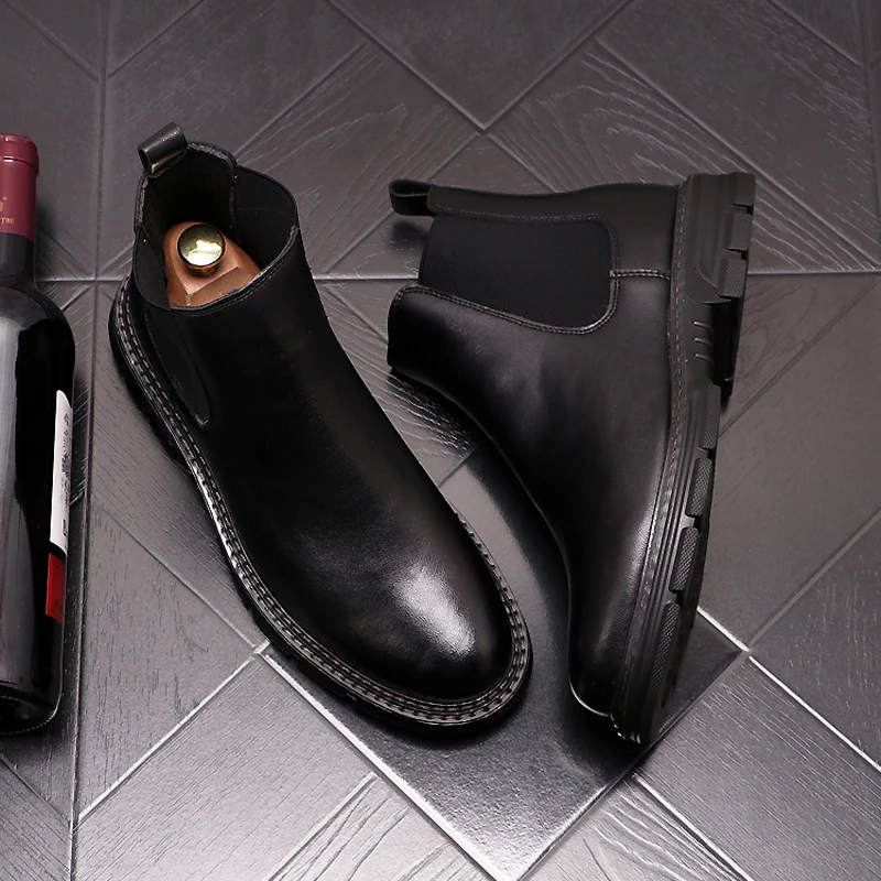 Korean designer mens casual business wedding formal dress chelsea boots black cow leather shoes spring autumn platform botas man
Korean designer mens casual business wedding formal dress chelsea boots black cow leather shoes spring autumn platform botas man