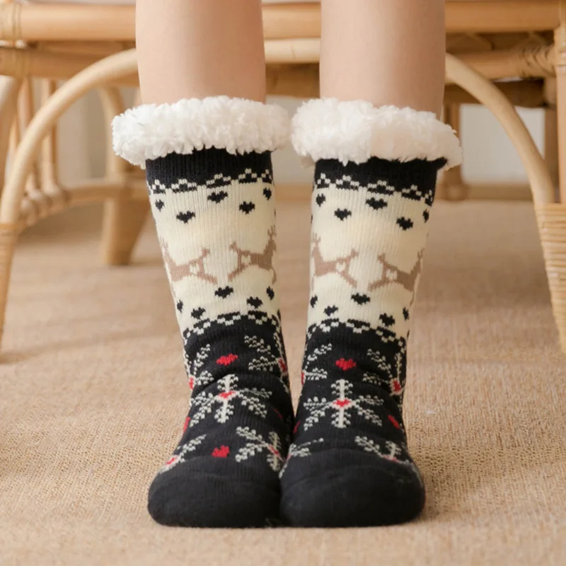 Christmas Slipper Socks Winter Warm Plush Non-slip Grip Sleeping Womens Floor Short Sock Fuzzy Fluffy Soft Female Cartoon Sock
Christmas Slipper Socks Winter Warm Plush Non-slip Grip Sleeping Womens Floor Short Sock Fuzzy Fluffy Soft Female Cartoon Sock
