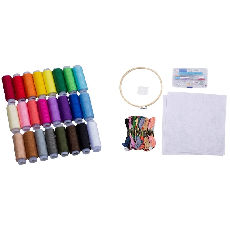 1 набор, швейная нить из полиэстера, 24 цвета
1 набор, швейная нить из полиэстера, 24 цвета
