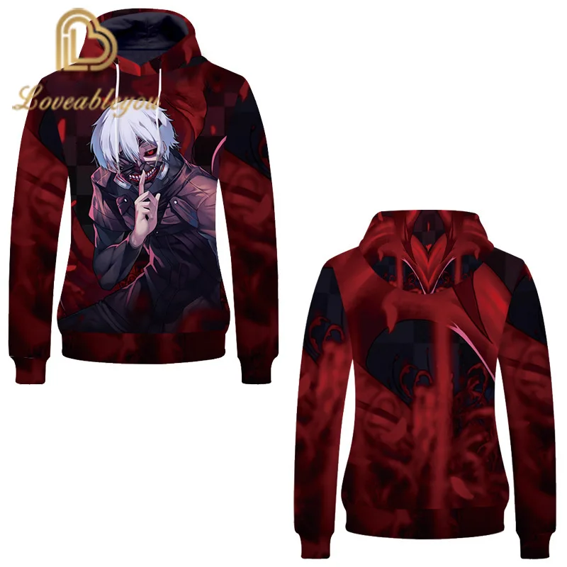 Новинка Одежда с надписью Tokyo Ghoul 3D толстовки капюшонами принтом Для мужчин