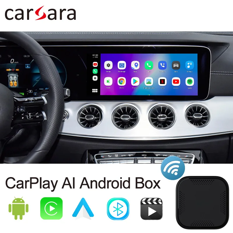 Applepie Mini Wireless CarPlay Ai Box Netflix Android Adapter 4+64G Navigation for Car Multimedia Player with OEM Wired CarPlay 
Applepie Mini Wireless CarPlay Ai Box Netflix Android Adapter 4+64G Navigation for Car Multimedia Player with OEM Wired CarPlay