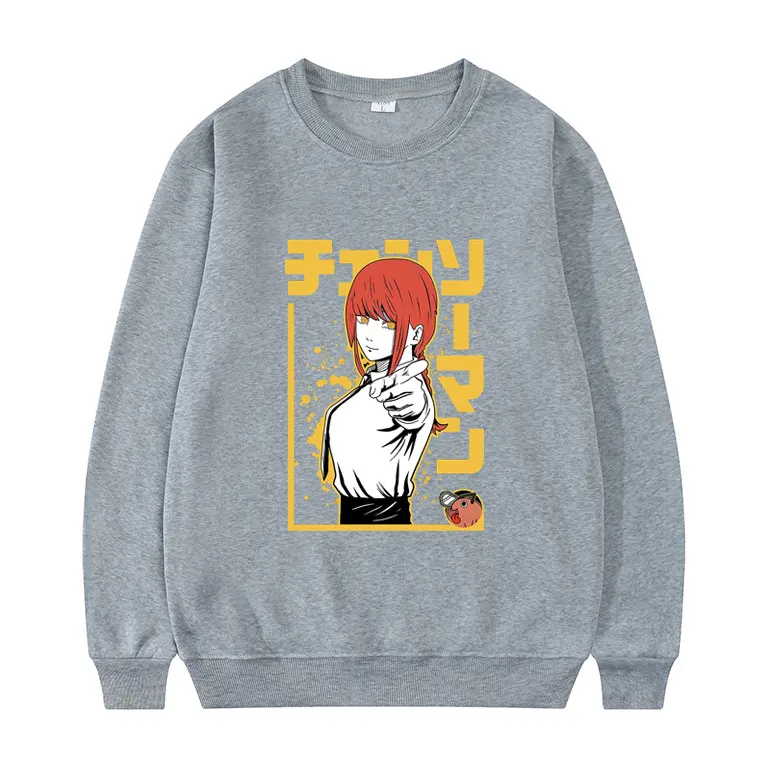 Japan Anime Chainsaw Man Sweatshirt Fashion Makima Print Pullover Cute Pochita Sweatshirts Men Women Oversize Loose Tracksuit
Japan Anime Chainsaw Man Sweatshirt Fashion Makima Print Pullover Cute Pochita Sweatshirts Men Women Oversize Loose Tracksuit